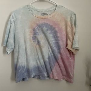 Abercrombie Cropped tie dye  tee New